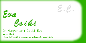 eva csiki business card